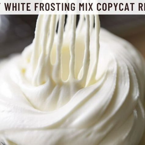 Jiffy White Frosting Mix Copycat Recipe - Easy Kitchen Guide White Frosting Recipe, White Frosting Recipes, Cake Structure, Two Layer Cakes, Kitchen Guide, White Frosting, Frosting Recipe, White Cake Mixes, How To Double A Recipe