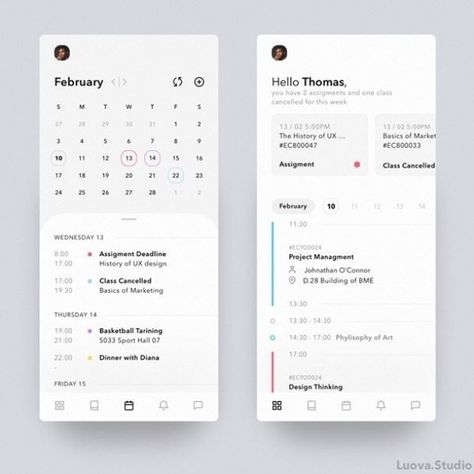 To Do App, Web Design User Interface, Student Apps, Ui Ux 디자인, App Design Layout, Android App Design, Scheduling App, Desain Ui, Instagram Schedule