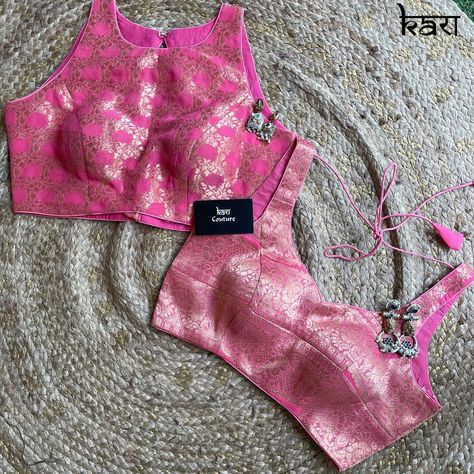 Elegance of raw silk with our pink silk banarsi blouse from Kara. Perfectly blending tradition and modern style, this piece is a must-have for any fashion-forward wardrobe. 💕✨ And our very own Indian Earrings in beautiful designs. DM to order #KaraFashion #RawSilk #IkatBlouse #PinkPerfection #FashionElegance #ModernTradition #StyleStatement #KaraStyle” Banarsi Blouse Design, Banarsi Blouse, Blouse Design Back, Ikat Blouse, Blouse Designs Latest, Indian Earrings, Pink Silk, Blouse Design, Raw Silk