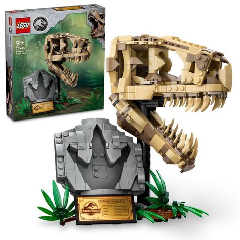 Lego Jurassic World Dinosaurs, Dino Decorations, T Rex Skull, Lego Dinosaur, Dino Toys, Jurassic Park Movie, Dinosaur Toys For Kids, Lego Jurassic, Lego Jurassic World