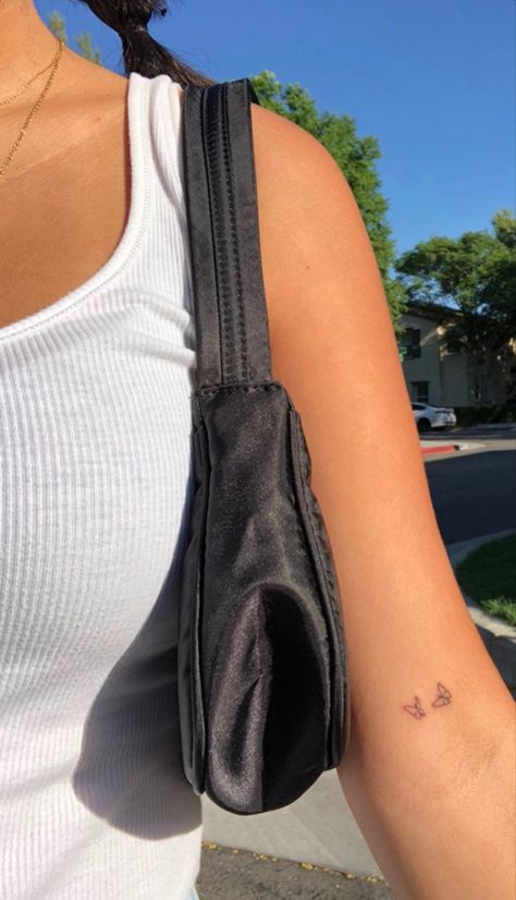 Small Tattoos On Arm, Above Elbow Tattoo, Tiny Tattoos For Women, Simple Arm Tattoos, Basic Tattoos, Small Girly Tattoos, Magic Runes, Internet Girl, Elbow Tattoos