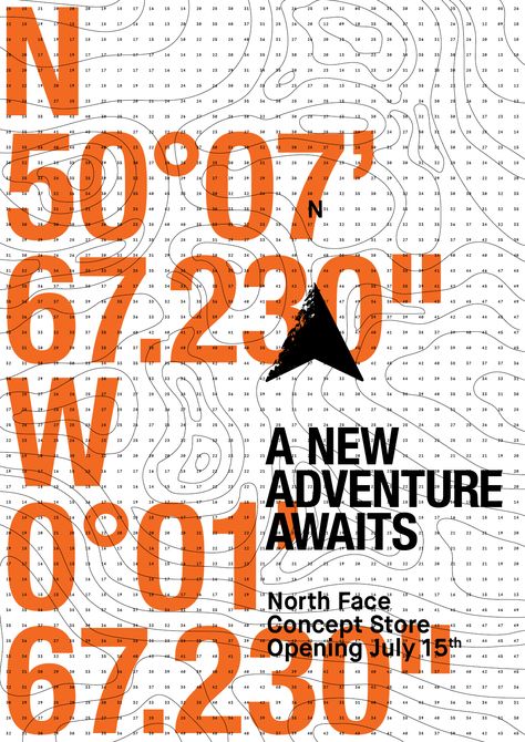 North Face Branding, Topographic Graphic Design, Topographic Branding, Outdoor Branding Design, The North Face Design, Camping Design Graphics, Camping Branding, Outdoors Graphics, Map Branding