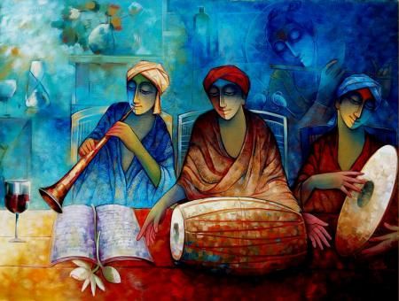 Rhythm Art, Interior Painting Ideas, Living Room Paintings, Rajasthani Painting, Room Paintings, Abstract Techniques, Composition Painting, Revere Pewter, Painting Colors