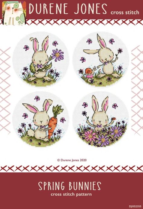 Gallery.ru / Spring Bunnies - Durene Jones - NataVosk J Cross Stitch, Durene Jones, Spring Bunnies, Spring Bunny, Easter Cross, Cute Cross Stitch, Cross Stitch Baby, Cross Stitch Cards, Cross Stitch Patterns Christmas