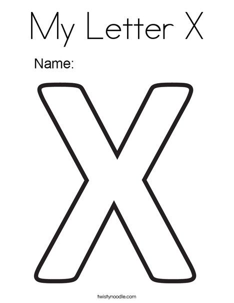 My Letter X Coloring Page - Twisty Noodle Letter X Arts And Crafts For Preschool, Letter Xx Worksheets For Preschool, Ell Kindergarten, Letter X Coloring Page, Letter X Craft, X Coloring Page, Playschool Activities, X Worksheet, Dna Worksheet