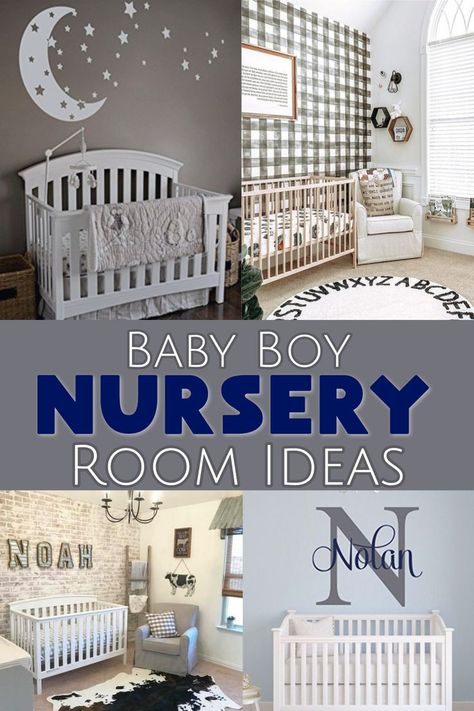 Decorating the nursery for your baby boy but on a budget?  Look at these adorable baby boy nursery room ideas - so simple and unique for your baby's room decor.  Pictures from the post: Baby Boy Nursery Room Themes and Decorating Ideas (tagged: baby room, boy nursery ideas, baby boy, themes, rustic, woodland, gray, modern, blue, on a budget, elephants, country, jungle, color schemes, vintage, stars, farm animals, nursery decor, wall art) Baby Boys Room Nursery, Cute Baby Boy Nursery Ideas, Babyboy Decoration Room, Baby Boy Nursery Decor Ideas, Baby Boy Nursery Themes Animals, Boy Baby Room Ideas Nurseries, Baby Boy Rooms Decor Ideas, Modern Boy Nursery Ideas, Simple Boy Nursery Ideas