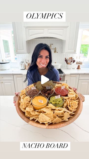 Carla Bushey - Always keepin’ it real on Instagram: "With a nacho board like this, I want to watch the Olympics all day long 😂🙈. One of my favorite snacking boards that I can always make on repeat! 
.
Comment the word NACHOS and I’ll send you the recipe with everything I used to make this fun board, right to your DM! 
.
#nachos #olympics #summerolympics #olympics2024 #themedparty #entertainingathome #summerrecipes #texmex" Nachos Charcuterie Board, Olympic Charcuterie Board, Nacho Board Ideas, Olympic Food Ideas, Nacho Charcuterie Board, Nacho Board, Carla Bushey, Mexican Dinner Party, Olympic Idea