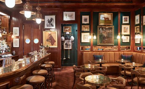 Ralph’s Coffee & Bar | Wallpaper* Polo Bar, The Ritz Paris, Ralph Lauren Store, Pub Interior, Pub Design, London Bars, Bar Interior, Irish Pub, Interior Modern