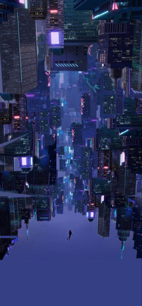 Spiderverse Art Wallpaper, Spider Verse City Concept Art, Spiderverse Leap Of Faith Wallpaper, Phone Wallpaper Spiderverse, Spider Verse Wallpaper Ipad, Spiderverse City Wallpaper, Spider Man Into The Spiderverse Wallper Iphone, Across The Spiderverse Widgets, Spiderman Wallpaper Into The Spiderverse