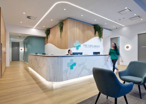 Medical Reception Desk, Dental Reception, Hospital Reception, Medical Clinic Design, Hospital Design Architecture, Waiting Room Design, Dentist Office Design, Healthcare Interior Design, Modern Hospital