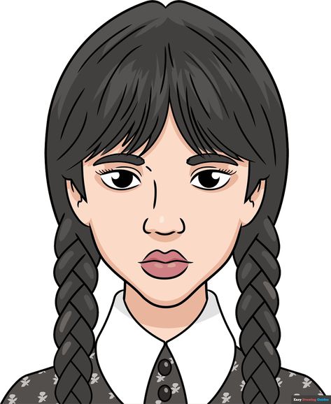 How to Draw Wednesday Addams Featured Image Drawing Ideas Scary, Draw Halloween, Halloween Drawing Ideas, Drawing Steps, Movie Crafts, Drawing Guides, Easy Cartoon Drawings, Drawing Tutorials For Kids, Drawing Tutorial Easy