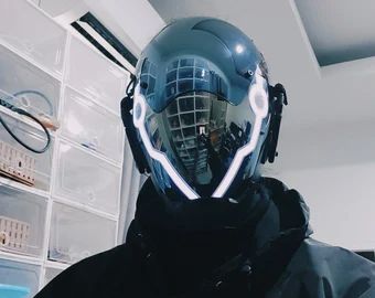 Techwear Mask, Cyberpunk Accessories, Futuristic Mask, Robot Mask, Cyberpunk Mask, Cyberpunk Helmet, Helmet Concept, Cosplay Helmet, Techwear Fashion