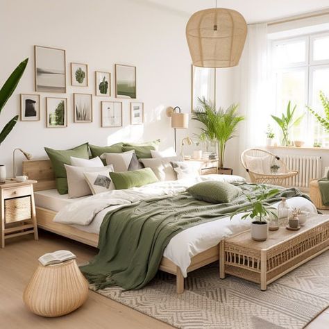 Small Modern Bedroom, Eclectic Decor Bedroom, Bedroom Decor For Women, Sophisticated Bedroom, Eclectic Bedroom, Modern Bedroom Decor, Bedroom Green, Small Room Bedroom, Apartment Inspiration