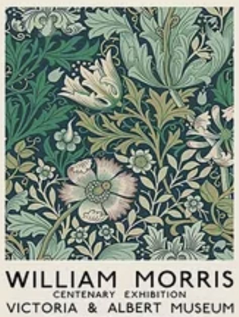 Motif Vector, William Morris Wallpaper, Strawberry Art, William Morris Patterns, John Everett Millais, William Morris Art, William Morris Designs, Victoria And Albert Museum, Exhibition Poster