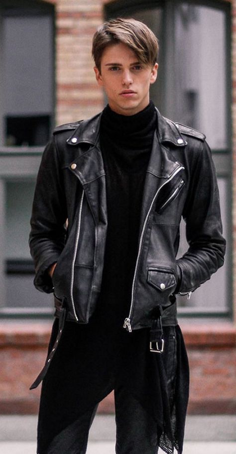 Jacket Outfit Men, Black Leather Jacket Outfit, Leather Jacket Outfit Men, Black Leather Jacket Men, Leather Jacket Outfit, Leather Jacket Men Style, Distressed Leather Jacket, Man In Black, Leather Jacket Style