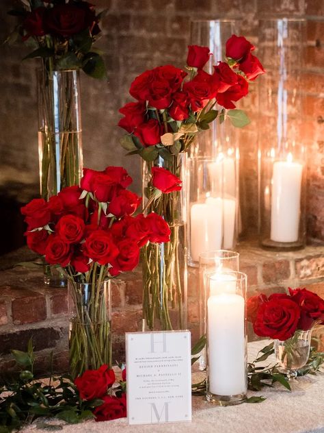 8 Wedding Flower Trends in 2024 That Are Show-Stopping Red Rose Centerpiece Wedding, Red Rose Bouquet Wedding, Red Roses Centerpieces, Rose Centerpieces Wedding, Lily Centerpieces, Rose Wedding Theme, Indian Wedding Flowers, Red Centerpieces, Wedding Flower Trends