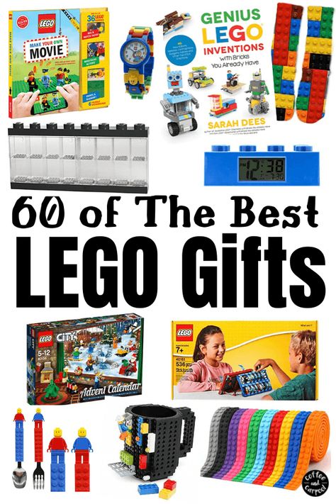 Have an ultimate lego lover in your life? This list of lego gifts is perfect for lego lovers #lego #legobuilders #legogifts #legoholidaygifts #legos #coffeeandcarpool #holidaygiftguides Lego Gifts For Boys, Lego Themed Gift Basket, Gifts For Lego Lovers Adults, Lego Gift Basket Ideas, Lego Wrapping Ideas, Lego Basket Ideas, Lego Gift Basket, Lego Gift Ideas, Lego Chess