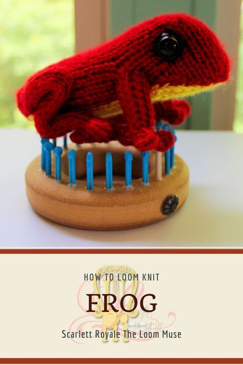 How to make a Frog. Round Loom Knitting Projects Ideas, Loom Yarn Projects, Loom Knit Amigurumi, Loom Knit Patterns Free, Christmas Loom Knitting Projects, Loom Knit Toys, Knitting Loom Patterns Free, Loom Knit Projects, How To Loom Knit For Beginners