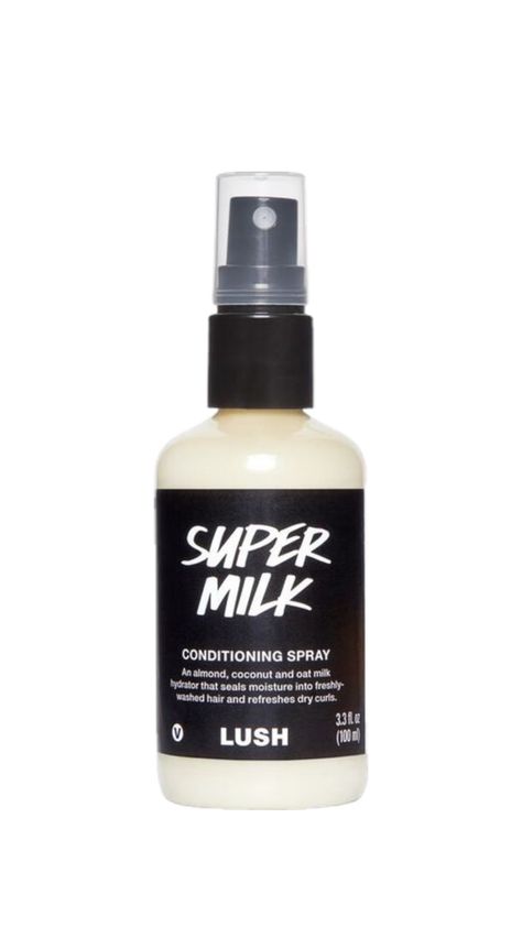 Say goodbye to dry, tangled hair with Lush's Super Milk Conditioning Spray! This lightweight leave-in conditioner is packed with hydrating almond, coconut, and oat milks to nourish and soften every strand. Perfect for all hair types, it detangles, adds shine, and provides heat protection. Simply spritz on damp or dry hair for a boost of moisture and manageability. #LushHairCare #SuperMilk #HydratingSpray #LeaveInConditioner #HairCareRoutine #MoisturizedHair #VeganBeauty #CrueltyFree Hair Smelling Good, Coconut Milk For Hair, Smelling Good, Tangled Hair, Hair Product, Vegan Beauty, Oat Milk, Leave In Conditioner, Perfume Collection