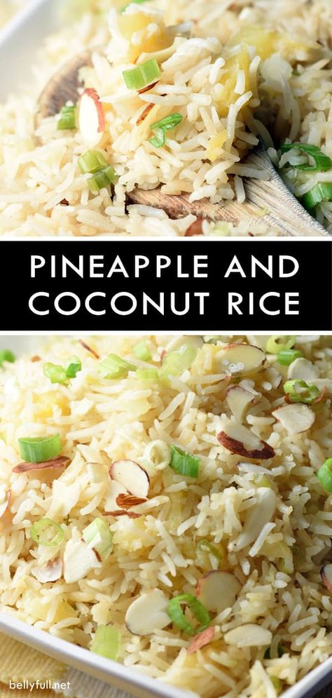 Sides For Seafood Dishes, Teriyaki Chicken Rice, Hawaii Recipes, Chicken Rice Recipe, Pineapple Rice, Fancy Foods, Coconut Rice Recipe, Rice Side Dish Recipes, Scd Diet