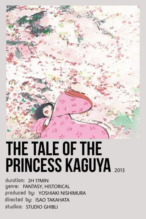 The Tale of the Princess Kaguya | minimalist poster Tale Of Princess Kaguya Poster, The Tail Of Princess Kaguya, The Tales Of Princess Kaguya, Japanese Fantasy Landscape, Tales Of Princess Kaguya, The Princess Kaguya, The Tale Of Princess Kaguya, Tokyo Godfathers, Studio Ghibli Poster