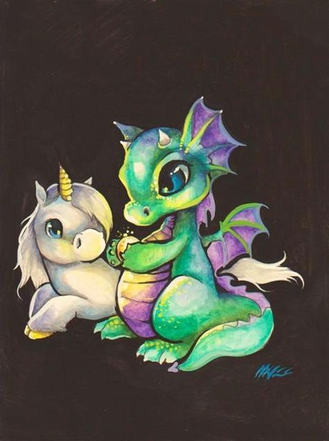 Similar to this dragon for a connect the dot tattoo Art: Little Treasures by Artist Nico Niemi Creature Fantasy, Fairy Dragon, Unicorn Art, Cute Dragons, Dragon Drawing, Baby Dragon, Mythological Creatures, Fantasy Dragon, Mystical Creatures