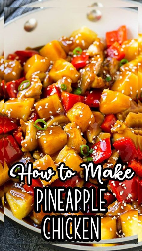 Light Dinners Healthy Easy, Pineapple Orange Chicken, Pineapple Chicken Glaze, Pineapple Chicken Casserole Recipes, Sticky Chicken Pinapple Recipes, Pineapple Bourbon Chicken, Thai Chicken Pineapple Stir Fry, Pineapple Chinese Chicken, Pineapple Dinner Ideas