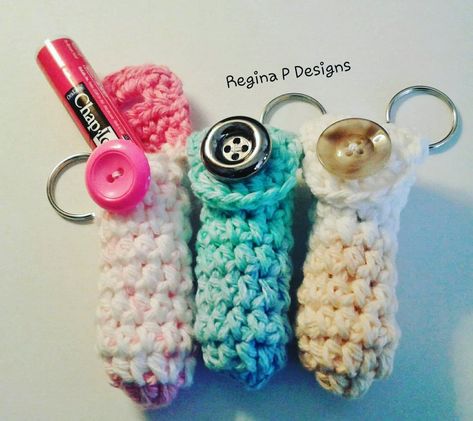 Lip Balm Key Chain Chapstick Holder Pattern, Crochet Chapstick Holder, Keychain Crochet Pattern, Lip Balm Keychain, Keychain Crochet, Trendy Products, Lip Balm Holder, Digital Photos, Chapstick Holder