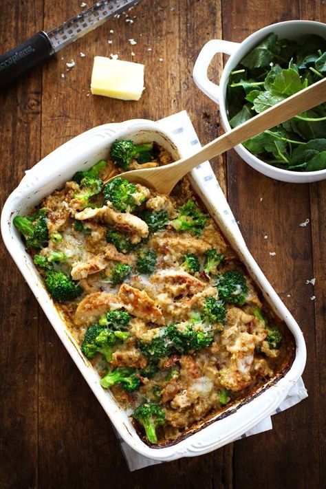 Creamy Chicken Quinoa and Broccoli Casserole is real food meets comfort food. From scratch, quick and easy, and a big gentle hug loaded with good-for-you ingredients. #casserole #chicken #quinoa Quinoa And Broccoli, Broccoli Recipes Casserole, Healthy Casserole Recipes, Chicken Quinoa, Healthy Casseroles, Broccoli Casserole, Chicken Recipes Casserole, Quinoa Recipes, Easy Casserole