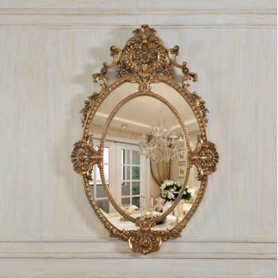 Introducing the epitome of opulence and sophistication - our highly coveted, elaborately constructed, and decorated accent mirror. Prepare to be captivated by its sheer beauty and undeniable charm. This mirror is more than just a reflection; it's a statement piece that will effortlessly steal the spotlight in any room. Crafted with meticulous attention to detail, its hand-crafted ornate finish showcases the epitome of exquisite craftsmanship. Imagine the awe-inspiring presence this mirror will b Pretty Hallway, Elegant Mirror, Antique Home Decor, Golden Wall, Cheval Mirror, Ornate Mirror, Sophisticated Aesthetic, Home Decor Products, Oval Wall Mirror