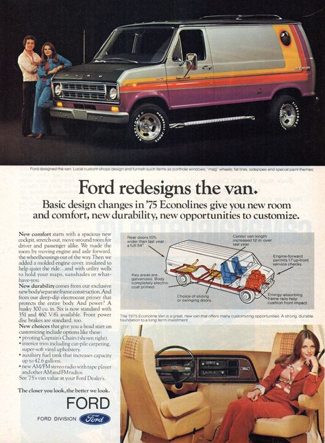 Ford Custom Van, Beer Van, Ford Econoline Van, Econoline Van, Ford Van, Ford Lincoln Mercury, Classic Vans, Cool Vans, Car Advertising