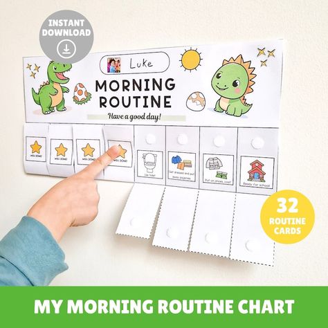 Morning routine, routine printable, chart for kids, daily routine, visual schedule kids, routine flip chart, routine toddler, routine toddlers, routine tracker adhd, before school, printable checklist, pictures tool help, reward chart kids Morning Routine Printable, Visual Routine, Morning Routine Chart, Kids Routine, Kids Routine Chart, Daily Routine Schedule, Routine Printable, Routine Cards, Calendar Activities