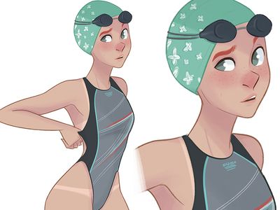 Mao Warrior by Chabe Escalante | Dribbble | Dribbble Swimmer Character Design, Chabe Escalante, Swimmer Illustration, Swimmer Photography, Tomer Hanuka, Otto Schmidt, Character Design Girl, Character Design Sketches, 2d Character