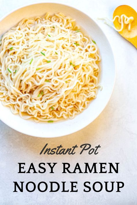 An incredibly quick and easy soup that combines Instant Pot Pho broth with ramen noodles. No prep work, 7 ingredients and just 8 minutes in your pressure cooker! My kids LOVE this soup for dinner. #instantpot #soup #ramen #pho Instant Pot Ramen, Instant Pot Pho, Ramen Pho, Vegetarian Pho, Instant Pot Stew, Soup For Dinner, Pho Broth, Vegetarian Ramen, Electric Roaster