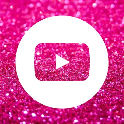 Pink Glitter Icons, Barbie App Icons, Aesthetic Pink Glitter, Icon For Iphone, Iphone Background Glitter, Youtube App Icon, Icon Rosa, Ipad Widgets, Background Glitter