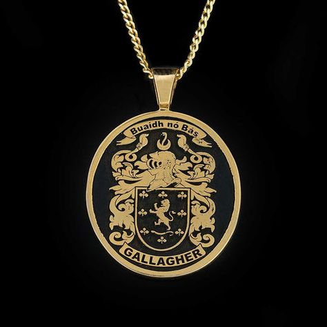 Gallagher family crest necklace Family Crest Necklace, Gallagher Family, Custom Cufflinks, Family Crest, Beautiful Jewelry, Cufflinks, Gold Necklace, Pendant, Silver