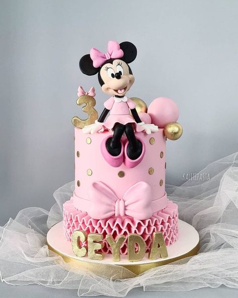 Minnie Theme Cake, Pink Minnie Mouse Cake, Mini Mouse Birthday Cake, Γενέθλια Mickey Mouse, Minnie Mouse Birthday Cake, Mouse Birthday Cake, Mickey Mouse Birthday Cake, Minnie Mouse Birthday Party Decorations