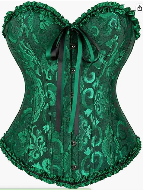 Women's Lace Up Boned Overbust Corset Bustier Lingerie Bodyshaper Top Purple Corset, Bustier Lingerie, Victorian Corset, Corsets Vintage, Green Corset, Vintage Halloween Costume, Lingerie Vintage, Blue Corset, Lingerie Plus Size