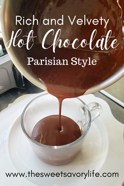 Sipping Hot Chocolate, How To Make French Hot Chocolate, Fancy Hot Chocolate, French Hot Chocolate Recipe, Hit Chocolate, Sipping Chocolate Recipe, French Hot Chocolate, Creamy Hot Chocolate Recipe, Sipping Chocolate