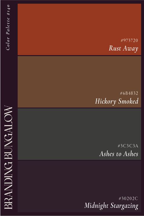 Immerse your brand in masculine and dark hues or red, brown, blue, and black. Our meticulously crafted color palette, complete with hex codes, is ideal for a masculine brand. Don't miss out – follow Branding Bungalow for frequent palette inspiration and find us on Instagram for free brand advice @brandingbungalow! Rugged Color Palette, Vintage Color Palette Hex Code, Men Color Palette, Color Palette Masculine, Dark Blue Color Palette, Masculine Branding, Masculine Color Palette, Dark Masculine, Masculine Room