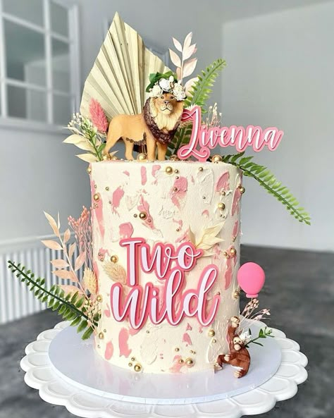 Two Wild Bday Theme, She’s Two Wild Birthday, Wild Cake Birthday, Wild Theme Birthday Cake, Pink Two Wild Party, 4ever Wild Birthday Girl, 1st Birthday Girl Wild One, Wildone Birthday Theme Girl, Two Wild Birthday Party Girl Centerpieces