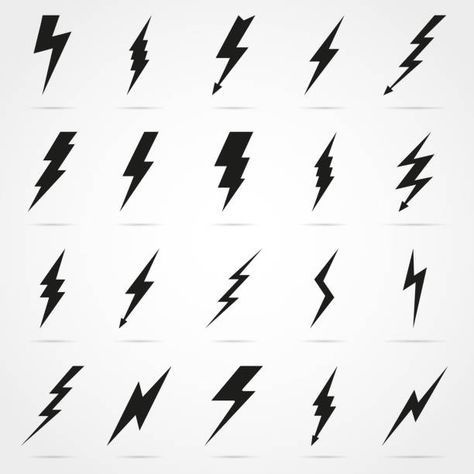 Thunderbolt Tattoo, Blitz Tattoo, Energy Logo Design, Lightning Bolt Tattoo, Lightning Bolt Logo, Lightning Tattoo, Bolt Tattoo, Lightning Bolt Design, Illustrative Art