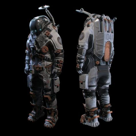 ArtStation - Artemis General Purpose EVA Suit, Igor Sobolevsky Artemis Space Suit, Exoskeleton Suit Concept Art, Futuristic Space Suit, Eva Suit, Tactical Outfit, Alien Suit, Sci Fi Armor, Space Fleet, Sci Fi Clothing