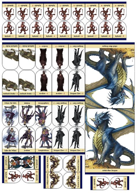 Dungeons And Dragons Papercraft, D&d Paper Miniatures, Dnd Paper Miniatures, Dnd Papercraft, Dnd Printables, Printable Heroes, Paper Miniatures, Rpg Figures, Dungeons And Dragons Figures