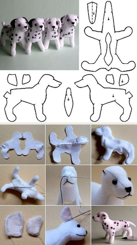 Dog Patterns Sewing Templates, Pola Top, Stuffed Animal Sewing Patterns, Paper Dogs, Sewing Templates, Cute Sewing Projects, Animal Sewing Patterns, Crafts From Recycled Materials, Sewing Stuffed Animals