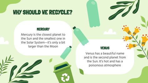 Reusing Plastic Bottles Workshop | Google Slides & PowerPoint Plastic Waste Management, How To Make Something, Empty Plastic Bottles, Reuse Plastic Bottles, Powerpoint Slide Designs, Waste Management, How To Give, Powerpoint Slide, Google Slides Themes