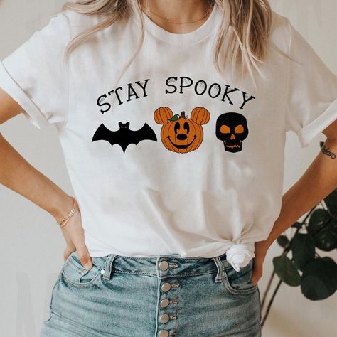 Disneyland October, Basic Witch Shirt, Pumpkin Mickey, Halloween Crop Top, Disneyland Family, Disney Themed Outfits, Happy Halloween Shirt, Disney Halloween Shirts, Cricut Shirts