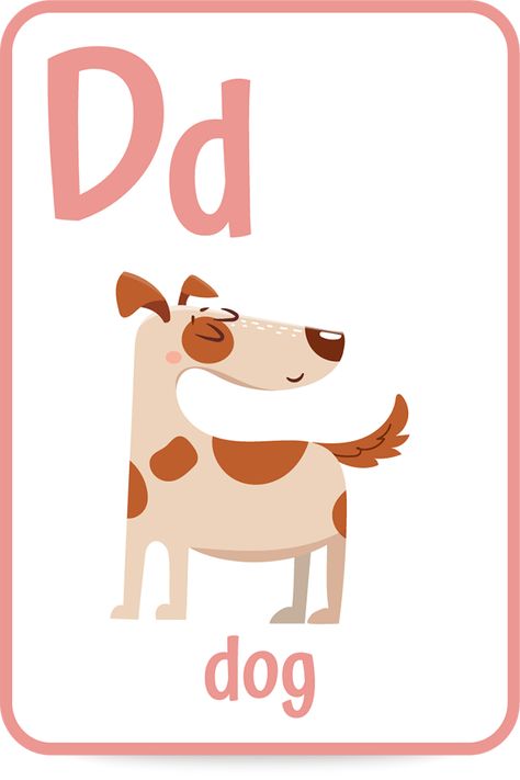 D Is For, Letter D Words, Preschool Letter D, Flashcard Template, Teacher Prints, Animal Facts Interesting, D Is For Dog, Alphabet Banner, Preschool Letter