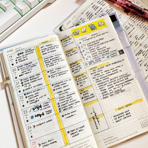 Kinbor Weekly Planner, Hobonichi Weeks Ideas, Hobonichi Weeks Layout Ideas, Hobonichi Ideas, Common Planner, Planner Spread Inspiration, Planner Weekly Layout, Hobo Weeks, Memo Pad Design