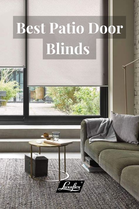 Dressing Patio Doors Window, Modern Patio Door Coverings, Roman Blinds Patio Door, Kitchen Door Window Treatments, Drapes For Patio Doors Sliders, Dressing Patio Doors, Best Window Coverings For Sliding Doors, Sliding Patio Doors Blinds, Patio Doors Blinds